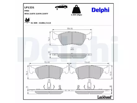 JARRUPALASARJA DELPHI ETU, TOYOTA - Jarrupalasarjat - LP1231 - 2