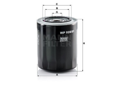 ÖLJYNSUODATIN MANN, MITSUBISHI - Öljynsuodattimet - 1482-WP92881 - 1