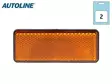 AUTOLINE HEIJASTINPARI KELTAINEN SUORAKAIDE 96X38MM LIIMATTAVA - Ajoneuvoheijastimet ja kilvet - 1606-16101 - 1
