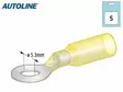 Autoline kutisterengasliitin M5 keltainen 5kpl - Kutisteliittimet - 1569-20071 - 1