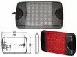TAKAVALO LED 9-33V 177X100X31 - LED-suorakaide takavalot - 2SB980606201 - 1