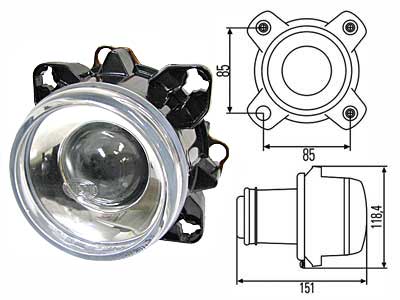 AJOVALOUMPIO SISU D2S XENON - Volvo RK ajovalot - 1BL158060021 - 1