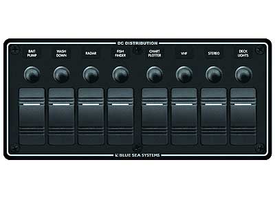 BLUE SEA KATKAISINPANEELI 8 MUSTA - Blue Sea Katkaisinpanelit - 1790-8371 - 1