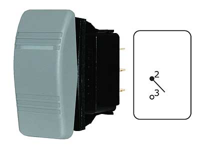 Blue Sea keinukytkin 8231 - OFF-(ON) 12-24V harmaa - Blue Sea Katkaisijat - 1790-8231 - 1