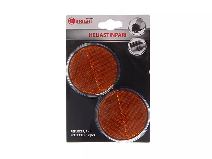C-BRIGHT HEIJASTINPARI PYÖREÄ KELT. 70MM - Ajoneuvoheijastimet ja kilvet - 1-92421 - 1