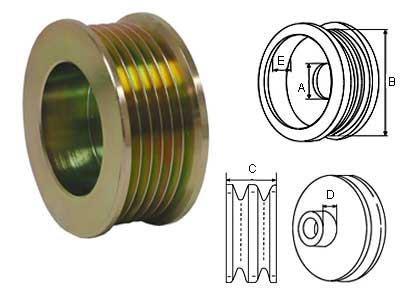 HIHNAPYÖRÄ 17/62MM 6-URA - Hihnapyörät - 2906-3621 - 1