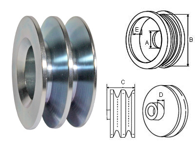 HIHNAPYÖRÄ 17/75MM 2-URA - Hihnapyörät 13mm - 15-903-161 - 1