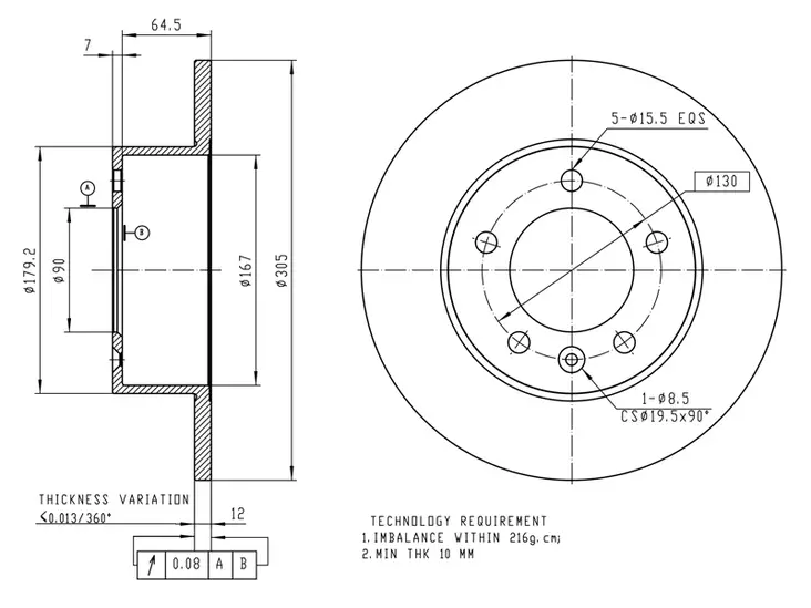JARRULEVY, 2 KPL/PKT, TAKA, NISSAN, OPEL, RENAULT - Jarrulevyt - 69-1031 - 1