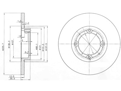 JARRULEVY DELPHI, 2 KPL / PKT, ETU, CHEVROLET - Jarrulevyt - BG3551 - 1
