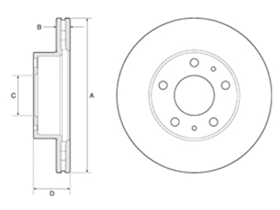 JARRULEVY DELPHI, 2 KPL / PKT, ETU, CITROËN JUMPER, RELAY / FIAT - Jarrulevyt - BG3841 - 1