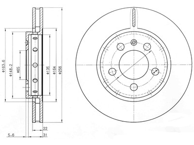 JARRULEVY DELPHI, 2 KPL / PKT, ETU / TAKA, AUDI S3, TT / SEAT - Jarrulevyt - BG3611 - 1