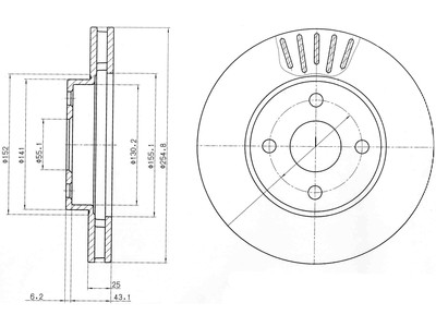 JARRULEVY DELPHI, 2 KPL / PKT, ETU, TOYOTA COROLLA VERSO - Jarrulevyt - BG3781 - 1