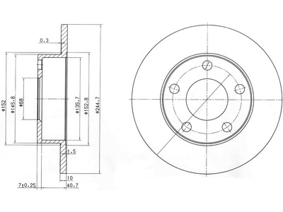 JARRULEVY DELPHI, 2 KPL / PKT, TAKA, AUDI A4, S4 / VW PASSAT - Jarrulevyt - BG3381 - 1