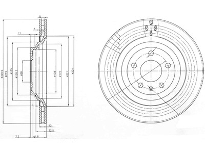JARRULEVY DELPHI, 2 KPL / PKT, TAKA, AUDI A6 - Jarrulevyt - BG3991 - 1