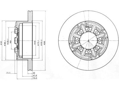 JARRULEVY DELPHI, 2 KPL / PKT, TAKA, IVECO DAILY - Jarrulevyt - BG4171 - 1
