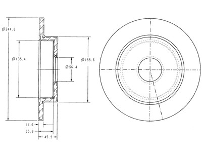 JARRULEVY DELPHI, 2 KPL / PKT, TAKA, NISSAN MICRA - Jarrulevyt - BG3131 - 1