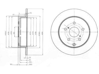 JARRULEVY DELPHI, 2 KPL / PKT, TAKA, TOYOTA COROLLA VERSO - Jarrulevyt - BG4051 - 1
