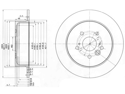 JARRULEVY DELPHI, 2 KPL / PKT, TAKA, TOYOTA - Jarrulevyt - BG3691 - 1