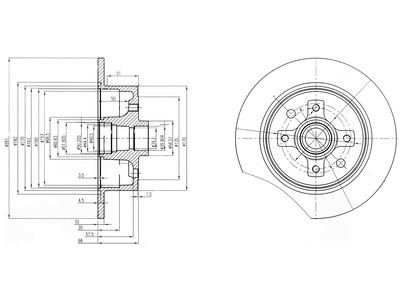 JARRULEVY DELPHI, 2 KPL / PKT, TAKA, OPEL - Jarrulevyt - BG2571 - 1
