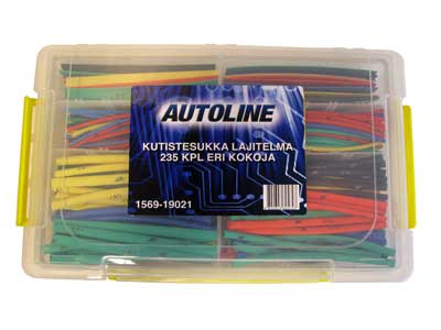 Autoline kutistesukkalajitelma - Värilliset / 235kpl - Kutistesukkalajitelmat - 1569-19021 - 1