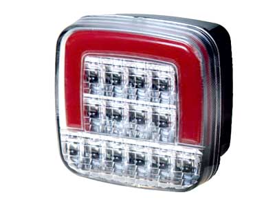 LED-TAKAVALO 12V PRO SQUARE 3F ECE R10 - LED-neliö takavalot - 1608-6761 - 1
