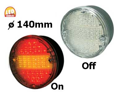 LED-TAKAVALO 140MM KIRKAS # - LED-pyöreät takavalot - 1606-27671 - 1