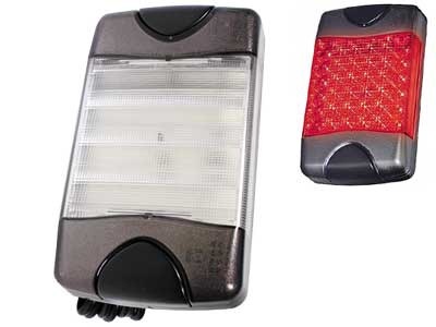 LED-VALO PUNAINEN, 9-33 V PYSTYASEN * - LED-suorakaide takavalot - 2SB980606701 - 1