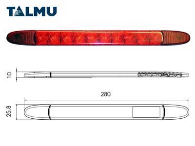 LISÄJARRUVALO PUN MD12V - LED-jarruvalot - 343106-501 - 1