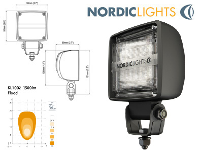 NORDIC LIGHTS LED TYÖVALO KL1002LED 12/24V 24W - LED-työvalot <28W - 1605-982201 - 1