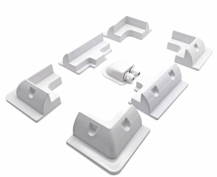 NORDMAX AURINKOPANEELIN KATTOASENNUSSARJA VALKOINEN - Aurinkopaneeli asennustarvikkeet - NOR-40621 - 1