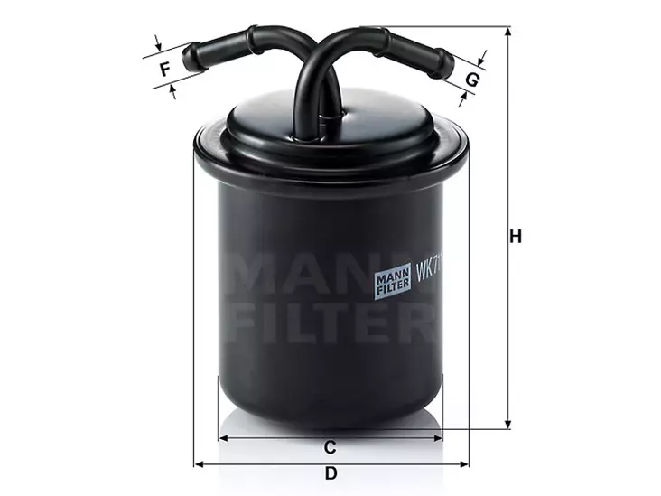 POLTTOAINESUODATIN MANN, SUBARU - Polttoainesodattimet - 1482-WK711 - 1