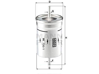 POLTTOAINESUODATIN MANN, VAG - Polttoainesodattimet - 1482-WK7301 - 1