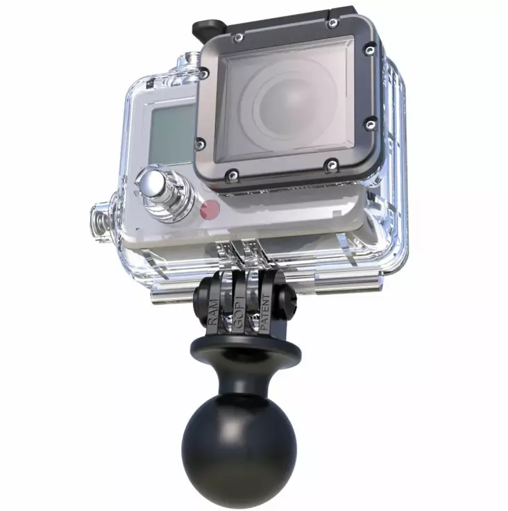 Ram Mounts kiinnityspallo GoPro adapterilla 1,0" B-sarja - Ram Mounts Composite komponentit - RAP-B-202U-GOP1 - 1