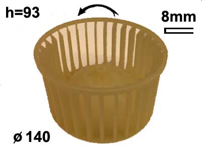 SIIPI GM USA 140MM / 93MM - Siivet puhaltimiin - 9038-1351 - 1