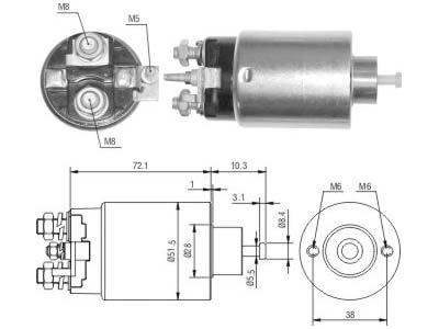 SOLENOIDI JEEP MITSUBISHI - Startin solenoidit - 4119-5901 - 1