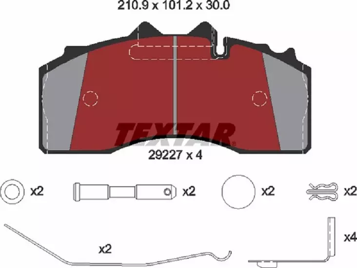 TEXTAR JARRUPALASARJA BPW TSB3709 - Jarrupalasarjat - 1498-2922701 - 1