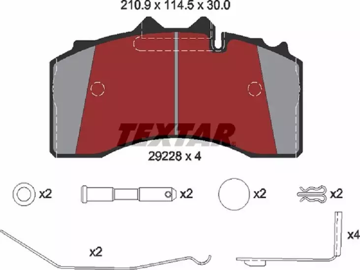 TEXTAR JARRUPALASARJA BPW TSB4309 - Jarrupalasarjat - 1498-2922801 - 1