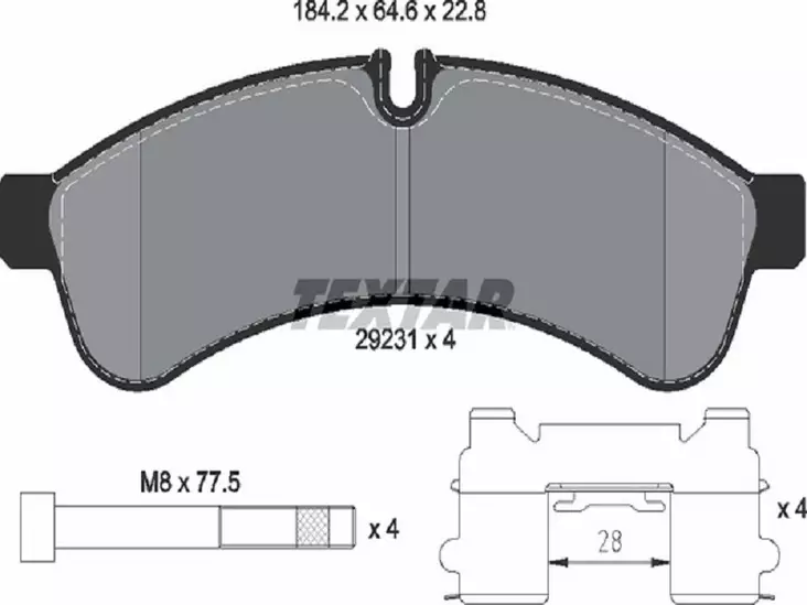 TEXTAR JARRUPALASARJA BREMBO IVECO DAILY VI TAKA - Jarrupalasarjat - 1498-2923101 - 1