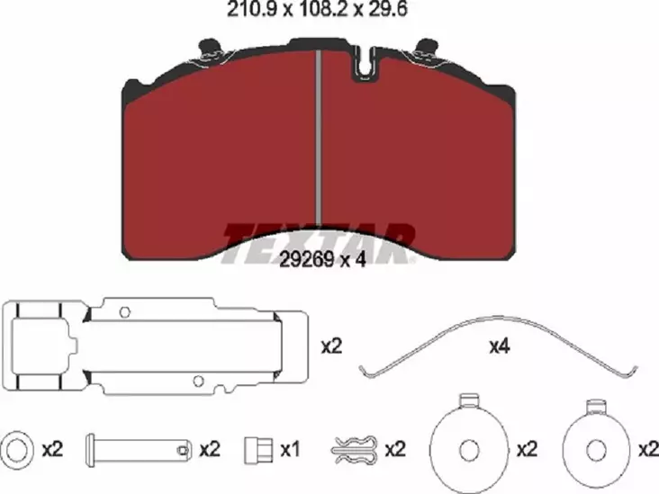 TEXTAR JARRUPALASARJA KNORR SK7 SAF SK JOST DCA-DLS 22.5 - Jarrupalasarjat - 1498-2926901 - 1