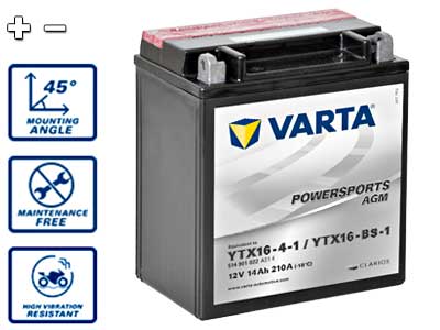 VARTA MP AKKU 14 AH 150X87X161 CCA 210 +/- - Varta Mp-akut - 1810-YTX16-BS-1 - 1