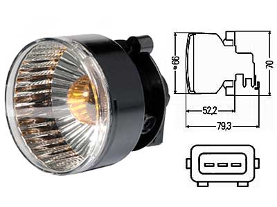 VILKKUVALO UPOTETTAVA - Etuvalot ja -vilkut yleismallit - 2BA009001071 - 1
