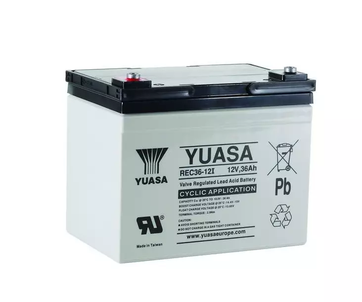 Yuasa REC36-12I VRLA AGM-akku 12V 36Ah - Suljetut ajovoima- ja teollisuusakut - 21234821 - 1