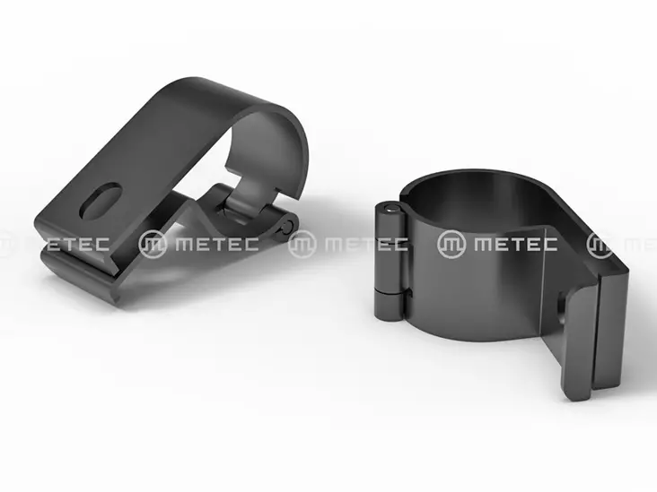 Metec musta valokiinnike Ø 40mm putkelle - Lisävalojen kiinnikkeet - 1853-80111 - 1