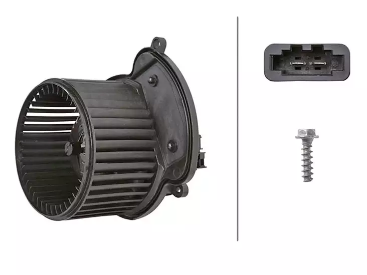 LÄMMITYSLAITTEEN PUHALLINMOOTTORI 12V - Puhallinmoottorit & vastukset merkkihaku - 8EW366402331 - 1