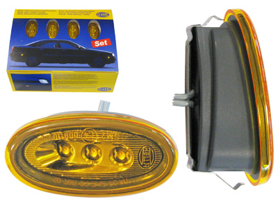 ÄÄRIVALOSARJA KELT LASI. HELLA (4 LYHTYÄ) - Keltaiset äärivalot - 2PS008138801 - 1