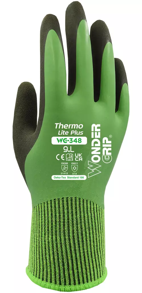 KÄSINE WONDER GRIP 348 THERMO LITE PLUS VIHREÄ KOKO 11 - Työkäsineet - WG-348-11 - 1