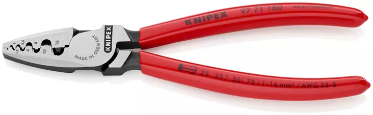 Knipex liitinpihdit pääteholkeille 180mm - 97 71 180 - Liitinpihdit - KX344271 - 1