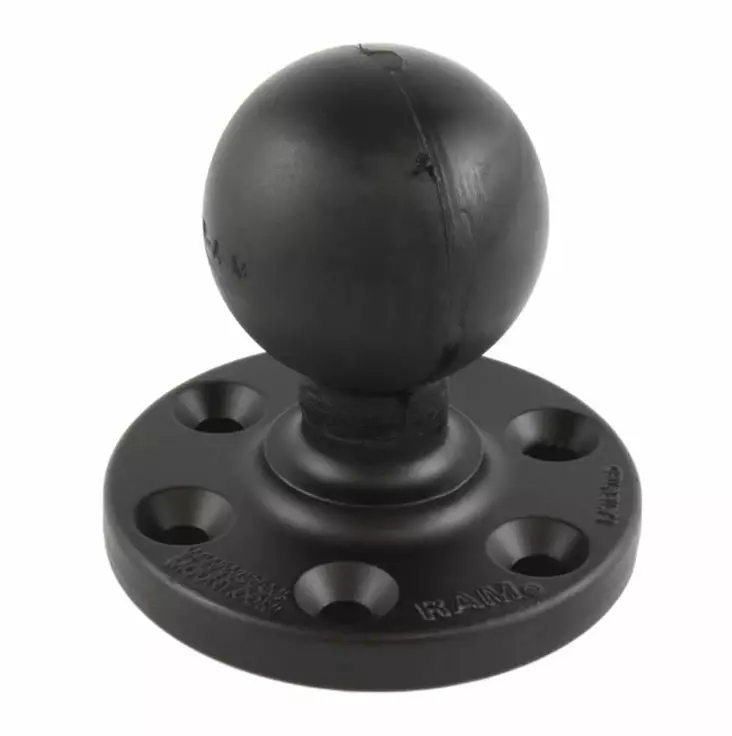 Ram Mounts pyöreäpohja iso 6-reikäkuvio 2,25" D-sarja - Komponentit D-sarja 2,25"pallo - RAM-D-202U-SYM1 - 1