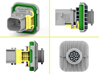 AMP HDSCS PINNARUNKO 2,8 4-NAP HARMAA GROUP B - 4-osaiset liitinrasiat - 1090-01332 - 1