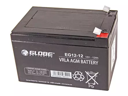 Globe EG12-12 VRLA akku 12V 12Ah - Suljetut ajovoima- ja teollisuusakut - 1805-EG12-12 - 2